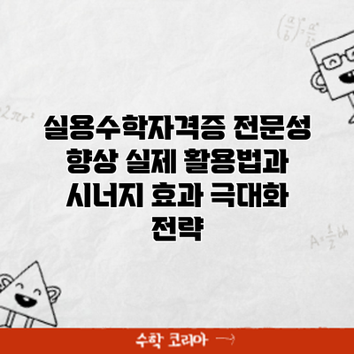 실용수학자격증 전문성 향상: 실제 활용법과 시너지 효과 극대화 전략